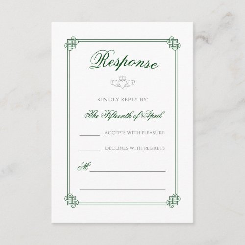 Watercolor Destination Ireland RSVP Enclosure Card