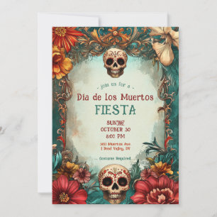 💀🎉 Watercolor Día de Muertos Party Invitation