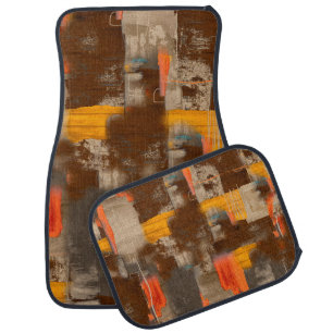 watercolor digital background pattern on backgroun car floor mat