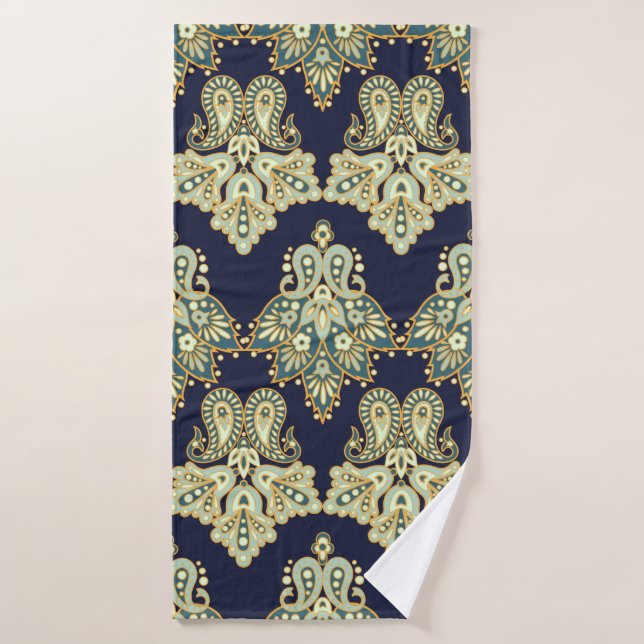 watercolor digital background pattern on textures  bath towel (Bath Towel)