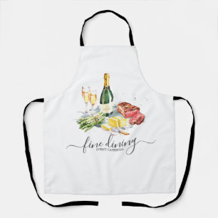 Watercolor Dining Chef Catering ID813 Apron