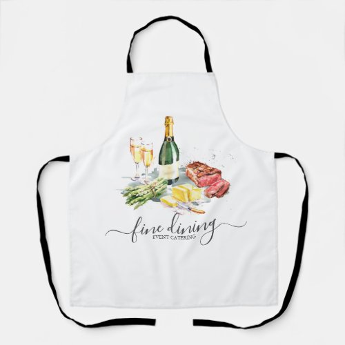 Watercolor Dining Chef Catering ID813 Apron