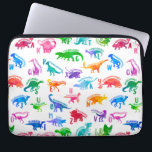 Watercolor Dinosaur Alphabet Colorful Dino Kids Laptop Sleeve<br><div class="desc">Watercolor Dinosaur Alphabet Colorful Dino Kids Pattern. Dinosaur for each letter of the alphabet in a colorful watercolor silhouette.</div>