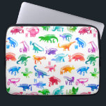 Watercolor Dinosaur Alphabet Colorful Dino Kids Laptop Sleeve<br><div class="desc">Watercolor Dinosaur Alphabet Colorful Dino Kids Pattern. Dinosaur for each letter of the alphabet in a colorful watercolor silhouette.</div>