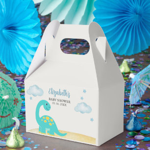 Watercolor Dinosaur Baby shower boy Favor Boxes