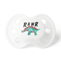 Watercolor Dinosaur  Pacifier