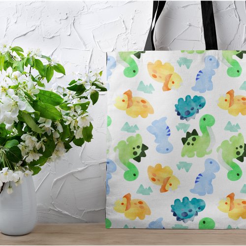 Watercolor Dinosaur Seamless Pattern Crossbody Bag