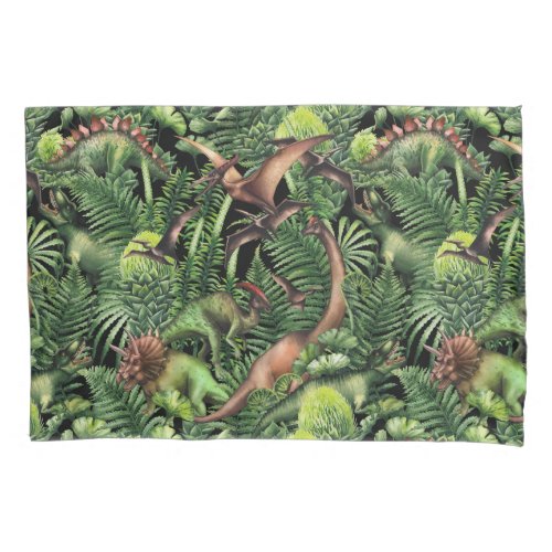 Watercolor Dinosaurs 1 side Pillowcase