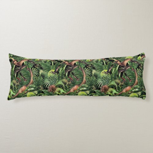 Watercolor Dinosaurs Body Pillow