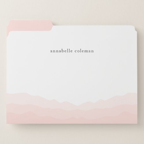 Watercolor Dip Dye Blush Pink Feminine Ombre File Folder