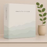 Watercolor Dip Dye Sage Green Ombre Elegant 3 Ring Binder<br><div class="desc">A watercolor dip dye binder design featuring a classic typography and a 3 layer ombre in a dip dye watercolor style in sage green. The monogram name can easily be personalized to create a unique custom stationery design especially for you!</div>