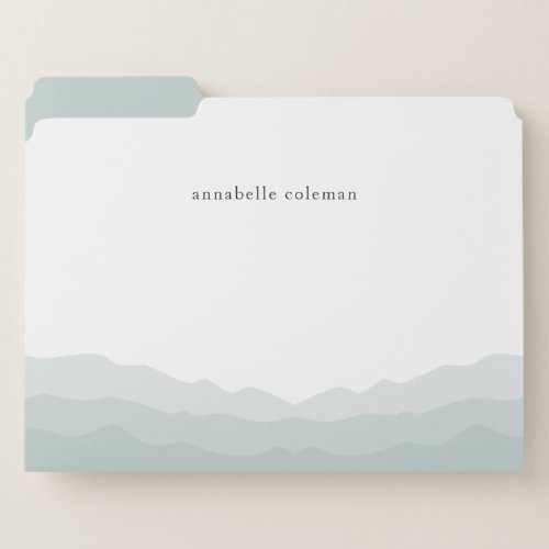 Watercolor Dip Dye Sage Green Ombre Elegant File Folder