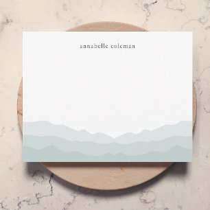 Watercolor Dip Dye Sage Green Ombre Elegant Note Card