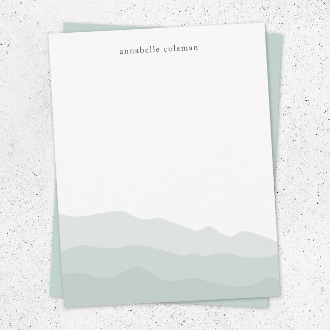 Watercolor Dip Dye Sage Green Ombre Elegant Note Card (Creator Uploaded)