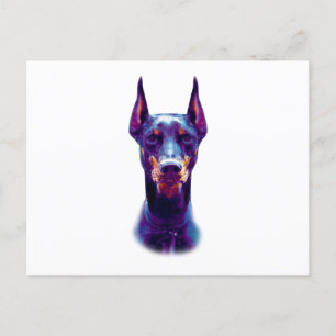 Watercolor Doberman Pinscher  Postcard