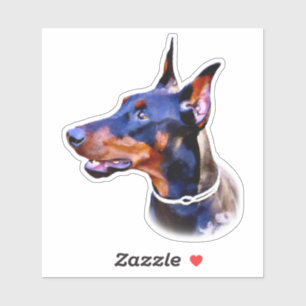 Watercolor Doberman Pinscher Sticker