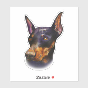 Watercolor Doberman Pinscher Sticker