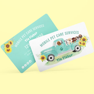 Watercolor Dog Breeds Pet Groomer Business Card