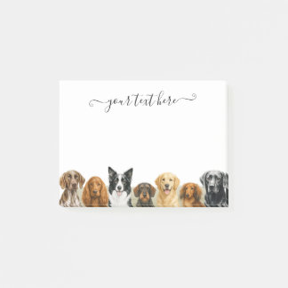 Watercolor Dog Breeds Post-it Notes