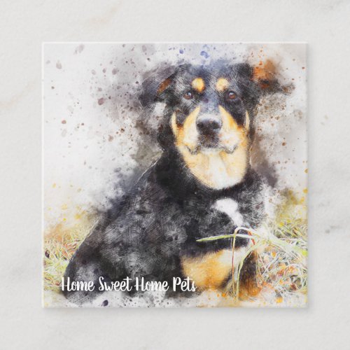 Watercolor Dog Business Card