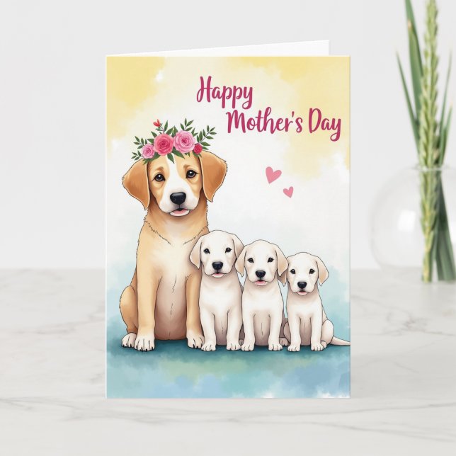 Watercolor Dog Family Card (Front)