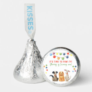 Watercolor Dog First Birthday Paw-ty Hershey®'s Kisses®