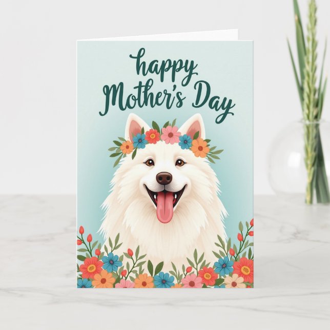 Watercolor Dog Happy Mothers Day Card (Front)