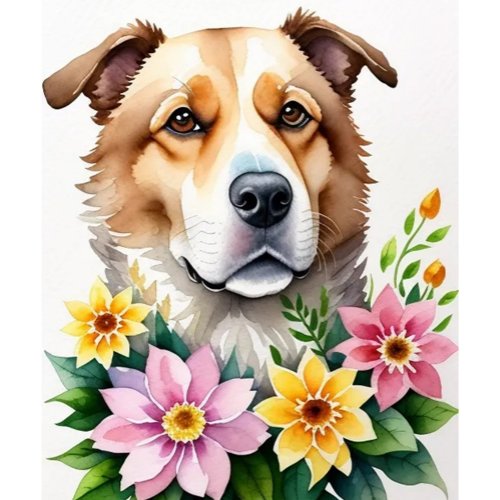 Watercolor Dog  Jigsaw Puzzle