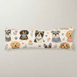 Watercolor Dog Pattern Bundle Body Pillow