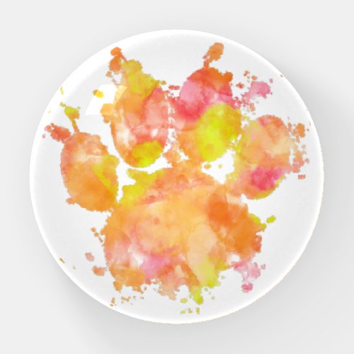 Watercolor Dog Paw Print Paperweight