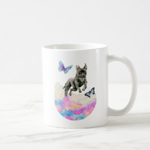 Watercolor Dog Pit Bull Terrier Whimsical Art Coffee Mug