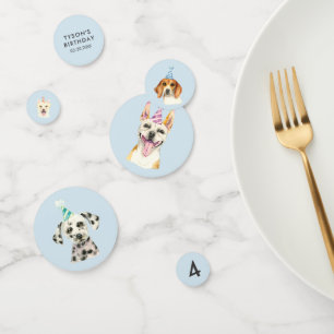Watercolor Dog Puppy Birthday Party Confetti