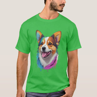 Watercolor Dog vintage funny T-Shirt