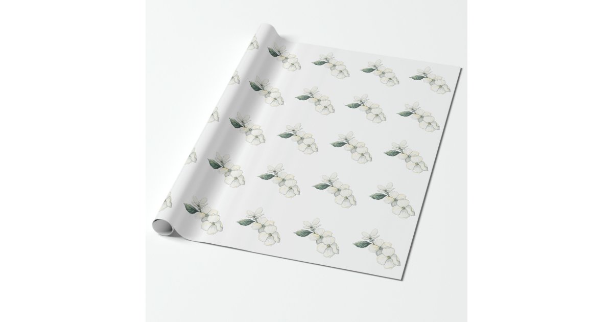 Watercolor Dogwood Blooms Gift Wrapping Paper