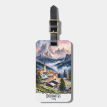 Watercolor Dolomites Italy Alps Mountains Custom 