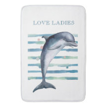 WATERCOLOR DOLPHIN ART BEACH VACATION 