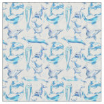 watercolor dolphin fish seamless pattern, dolphin  fabric