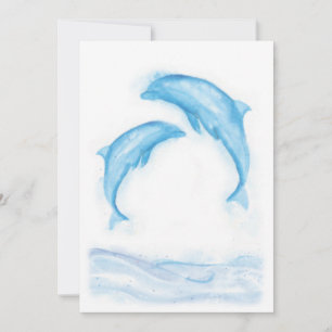 Watercolor Dolphin Notecard