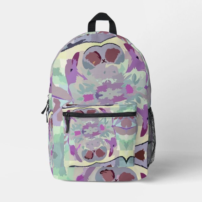 Watercolor Dolphins Kids Printed Backpack (Front)