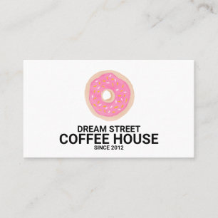 Watercolor Donut Bakery Trendy Business Card