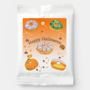 Watercolor Donut-licious Happy Halloween Candy  Hot Chocolate Drink Mix