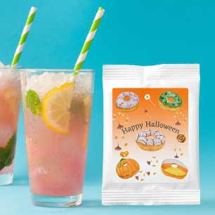 Watercolor Donut-licious Happy Halloween Candy Lemonade Drink Mix