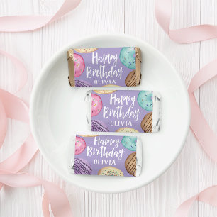 Watercolor Donut Personalized Birthday Party Hershey's Miniatures