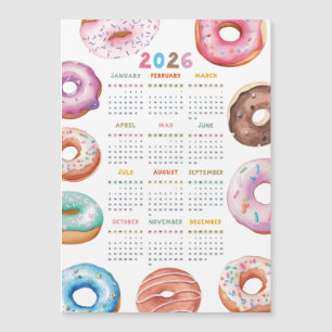 Watercolor Donuts 2026 Calendar