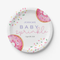 Watercolor Donuts girl Baby Sprinkle Shower 