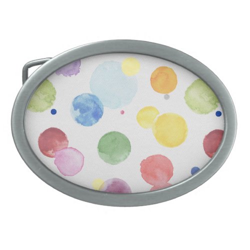 Watercolor Dots 1 Belt Buckle