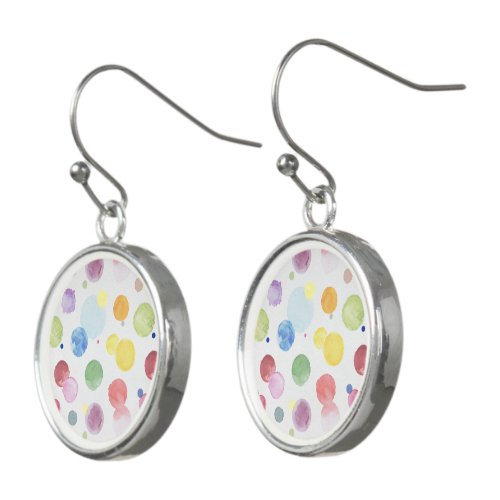 Watercolor Dots 1 Earrings