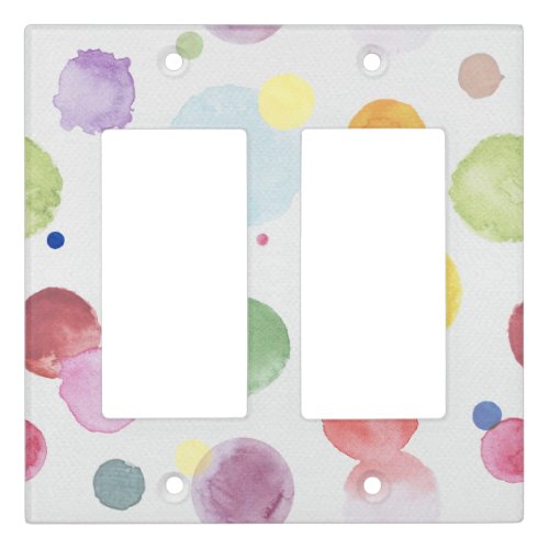 Watercolor Dots 1 Light Switch Cover