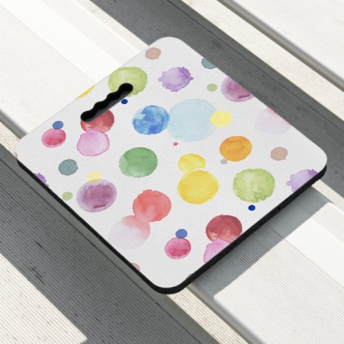 Watercolor Dots 1 Seat Cushion