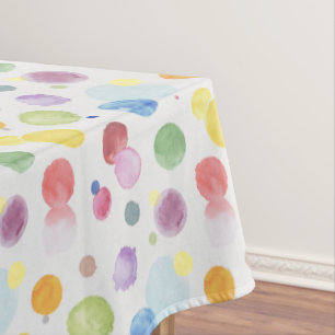 Watercolor Dots 1 Tablecloth